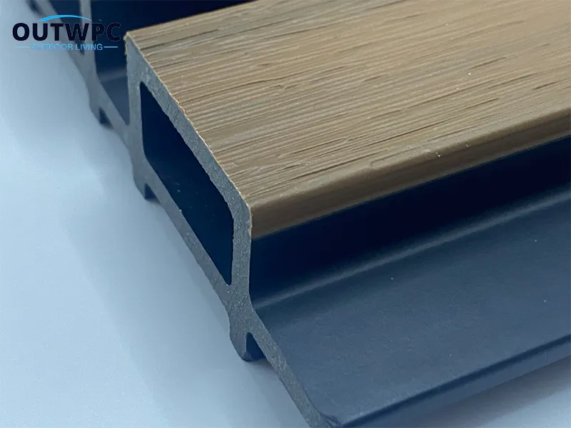 Semi-clad co-extruded WPC wall panel 1