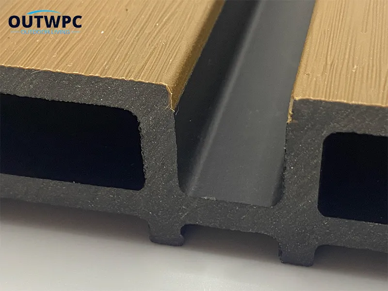 Semi-clad co-extruded WPC wall panel 2