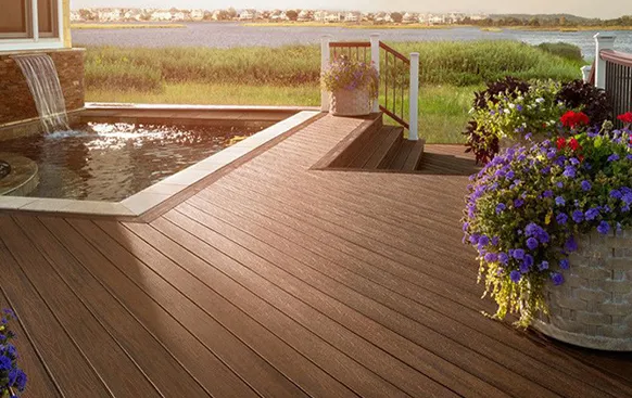 WPC decking for pool