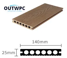 Wood Grain WPC Deck 140*25mm